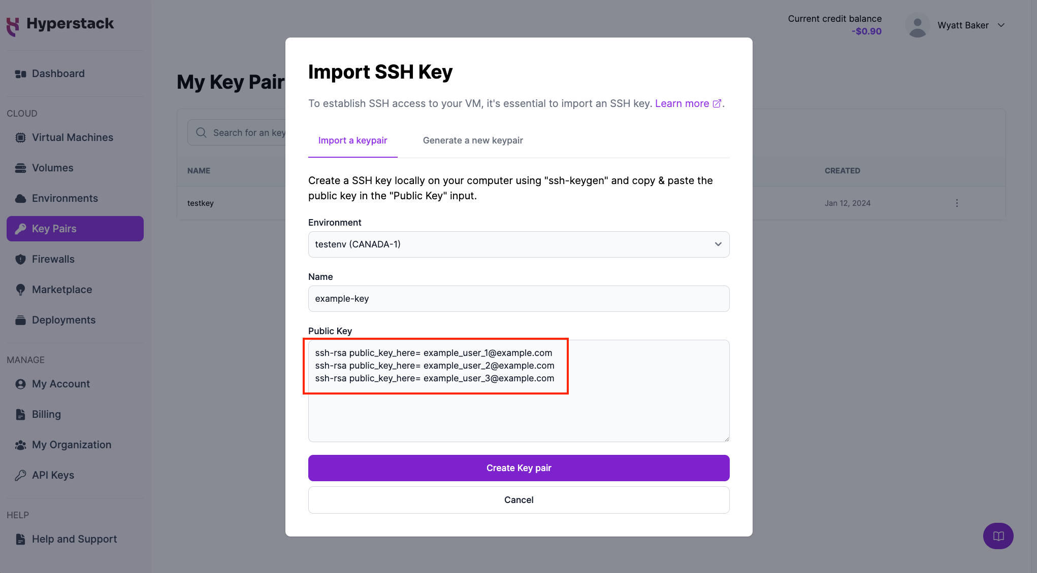 Adding multiple SSH keys